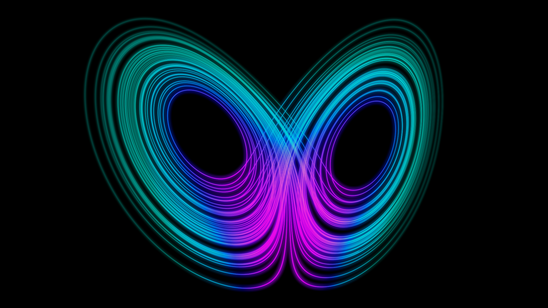 Lorrentz's attractor generated with glChAoS.P